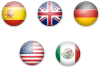 Banderas de España, UK, Alemania, USA y México